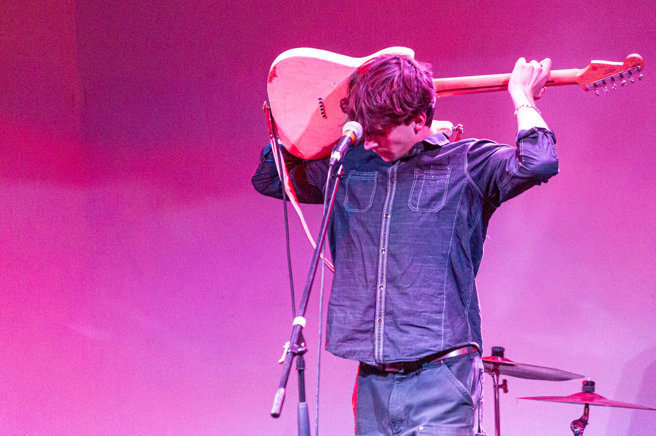 Cameron playing a solo